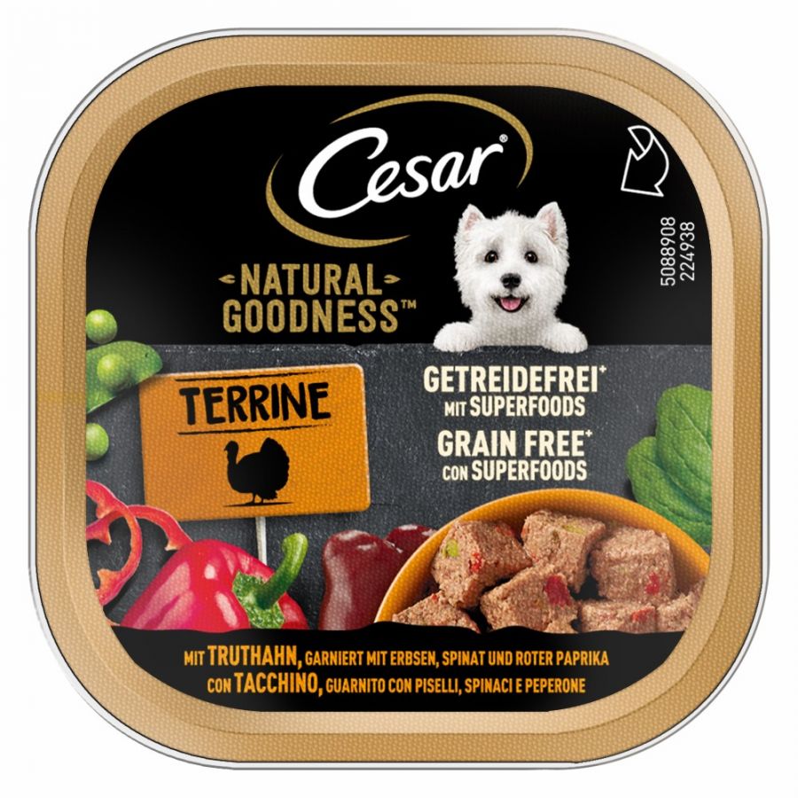 Cesar Natural Goodness Tacchino Piselli Spinaci 100g - Cibo Umido per Cani Cesar Natural Goodness Tacchino Piselli Spinaci 100g - Cibo Umido per Cani